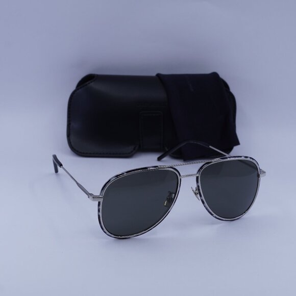 Saint Laurent SL294 003 Aviator Sunglasses - Silver/Grey - Picture 1 of 9